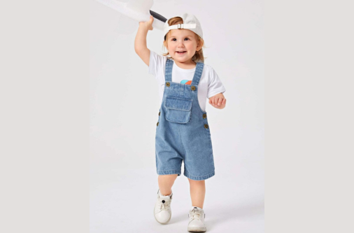 Kids’ denim rompers from Bangladesh exporter for global brands