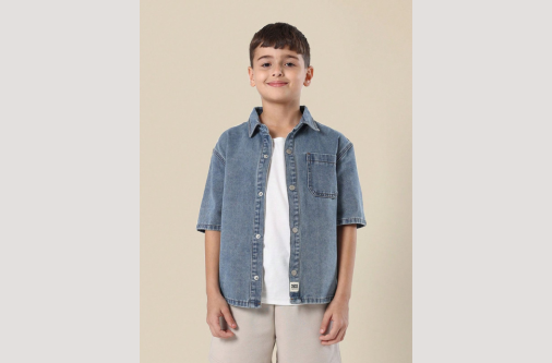 Kids’ denim shirts from Bangladesh exporter for global brands