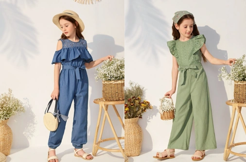 Kids’ woven rompers from Bangladesh exporter for global brands