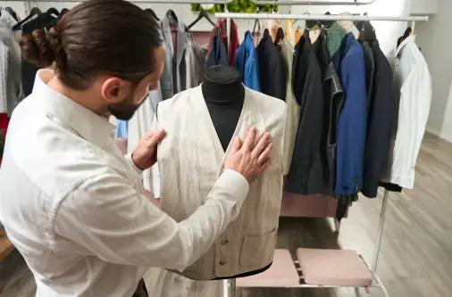Men’s woven waistcoats from Bangladesh exporter for global brands