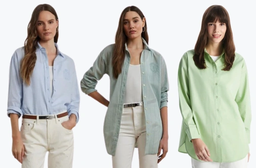 Women’s woven shirts sourced from Bangladesh for global brands